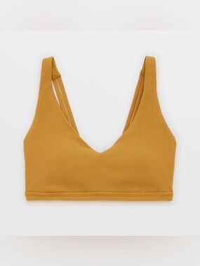 Aerie OFFLINE Ribbed Plunge Sports Bra